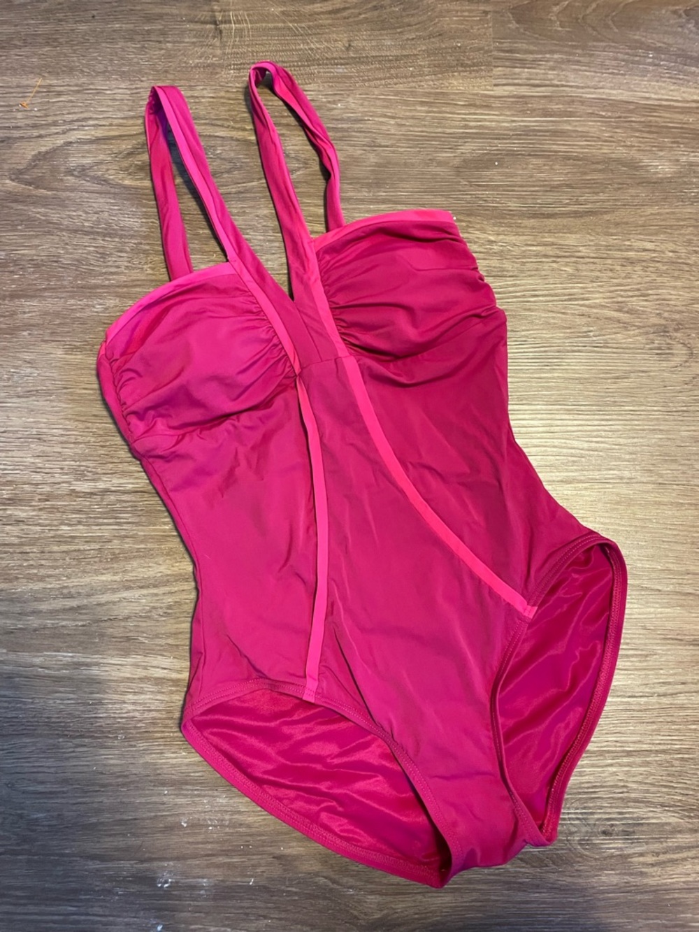 SPANX Hot Pink Double lined One-Piece Swimsuit